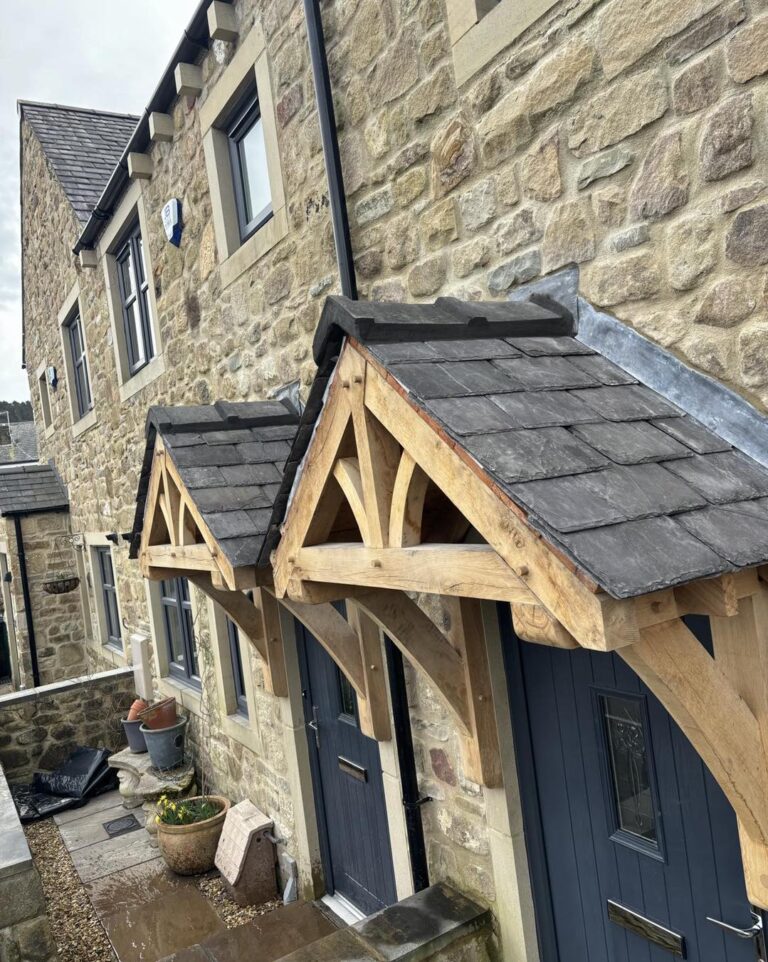 Timber-Framed Porch Structures on Traditional Stone Houses