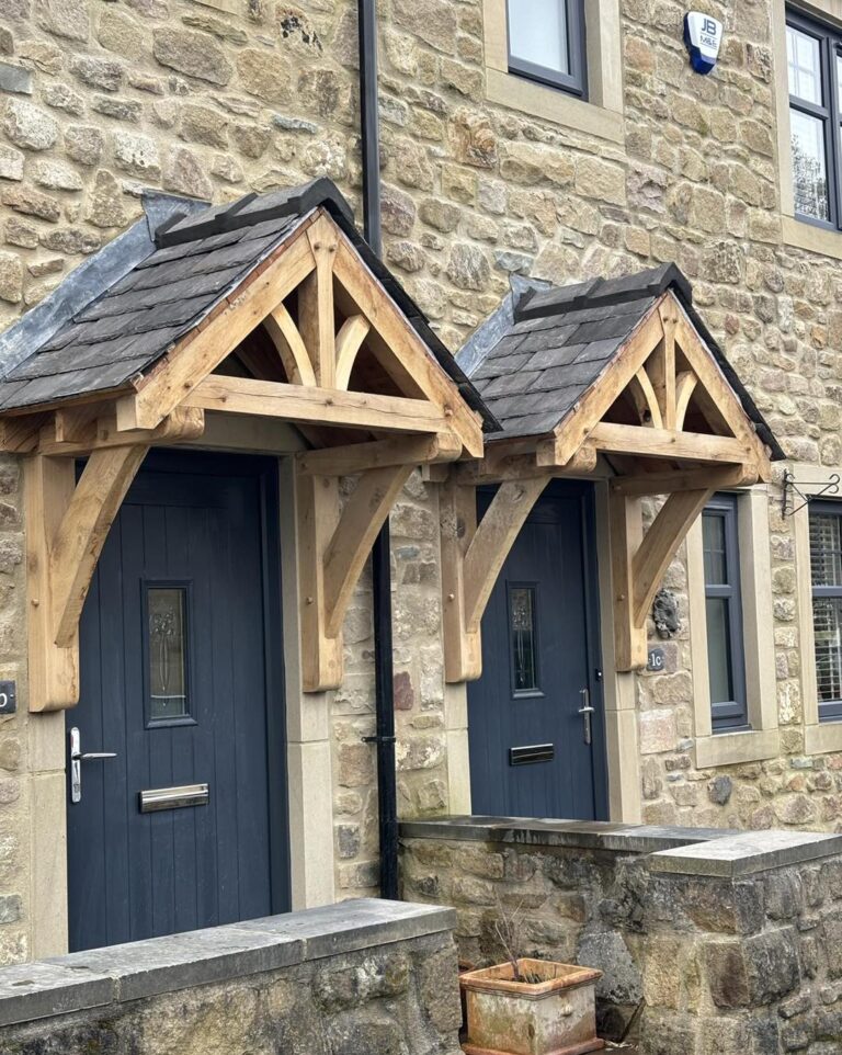 Timber-Framed Porch Structures on Traditional Stone Houses