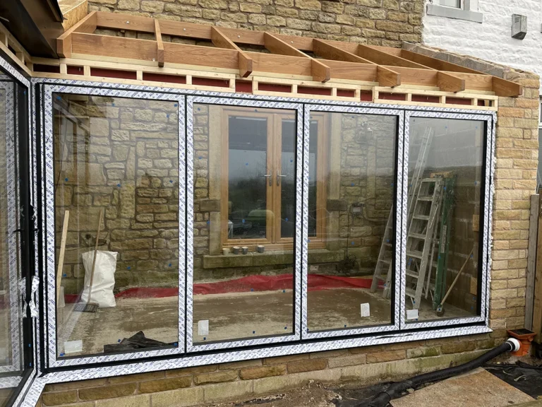 Stone Masonry Wall Construction with Circular Window Openings